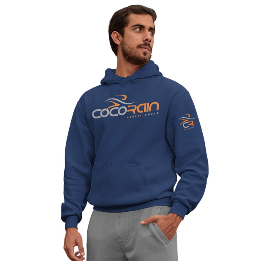Bebak In The Gym Unisex CocoRain Navy Poly/Cotton Hoodie Navy