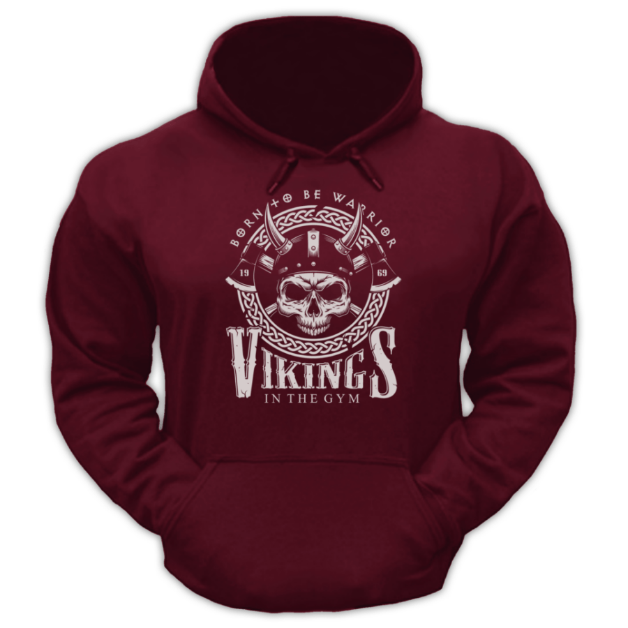 Bebak Classic Men's  Viking Poly/Cotton Hoodie Para Maroon