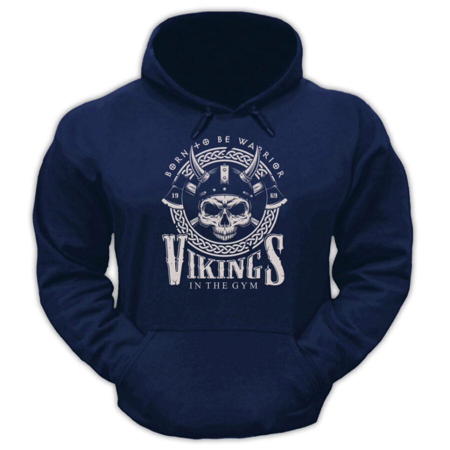 Bebak Classic Men's Viking Poly/Cotton Hoodie Navy