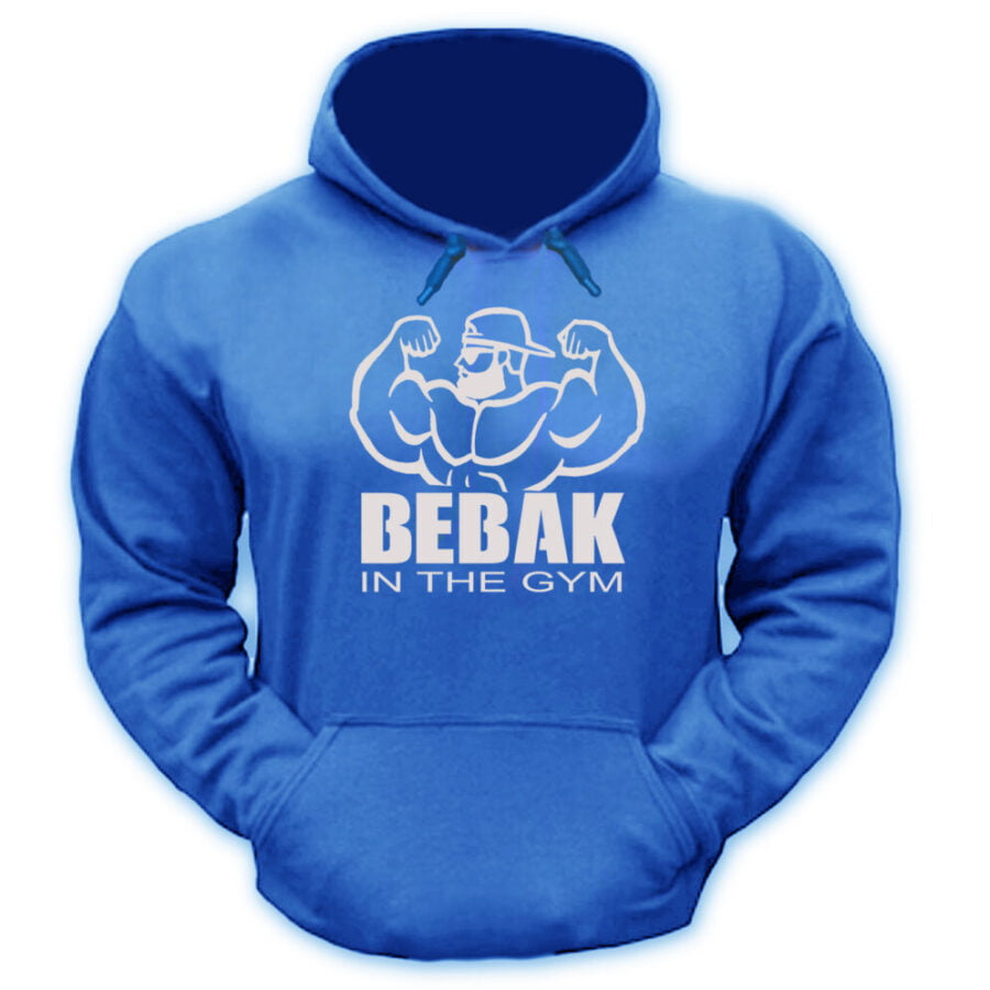 Bebak Old School Mens  Poly/Cotton Hoodie Royal Heather Blue