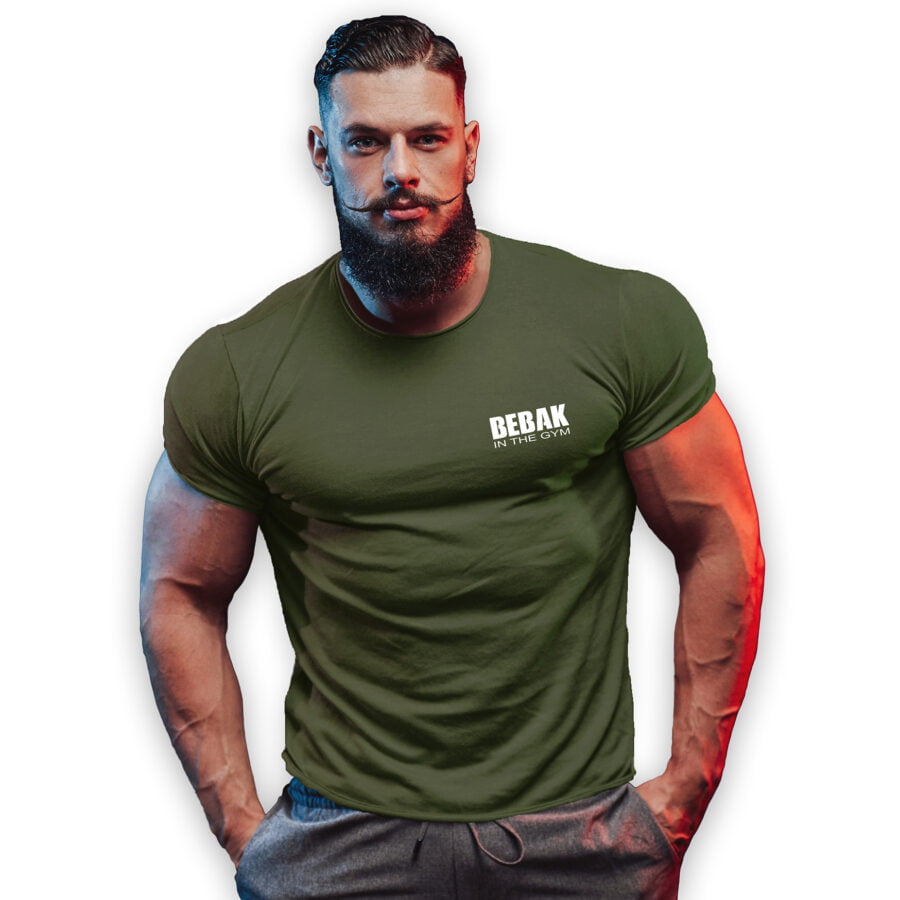 Bebak Original Gym T shirt Military Green - Image 2