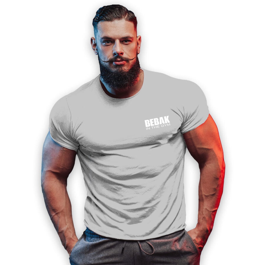 Bebak Original Gym T shirt Sports Grey - Image 2